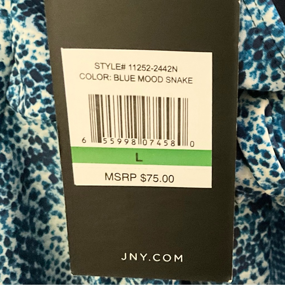 LAST CHANCE!!! ✅ 2 FOR $20!!! NWT Jones NY Blue Mood Snakeskin Halter Tie One - Picture 14 of 15
